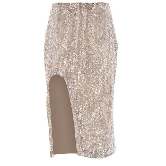 Zeynep Arcay Pink Sequined Slit Skirt - Originally $1650! - Picture 3 of 16